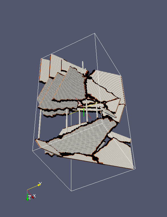 Yet another illustration of multiple cracks in a grain, cracks